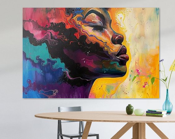 Voorbeeld van het werk in een kamer
