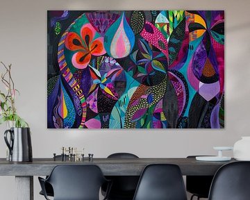 abstract portret surrealistisch van Egon Zitter