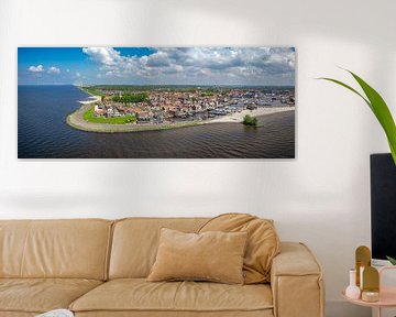 Urker luchtfoto van het voormalige eiland aan het IJsselmeer