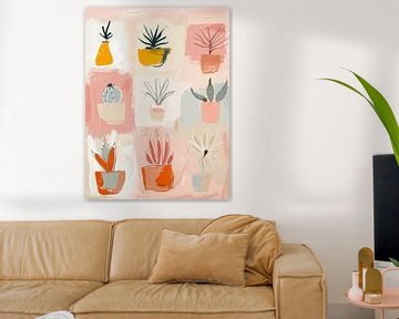 Cheerful botanical still lifes, illustration