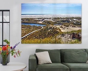 Duinen en strand op Noordzee-eiland Amrum van Frans Blok