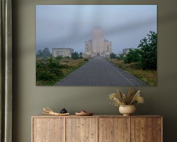 Radio Kootwijk in de ochtend met mist