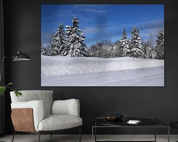A country road in winter by Claude Laprise