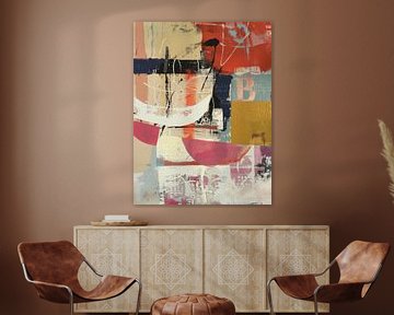 Kleurrijke, moderne en abstracte collage van Studio Allee