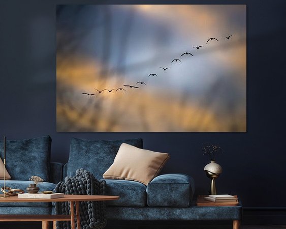 Voorbeeld van het werk in een kamer