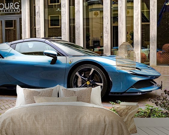 Voorbeeld van het werk in een kamer