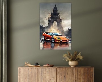 Lamborghini Diablo Spritzer Kunst von kevin gorter