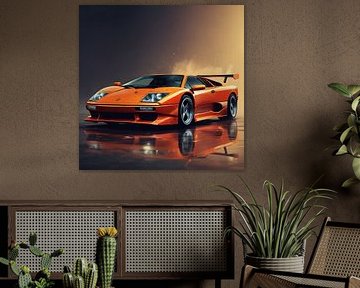 Lamborghini Diablo Spritzer Kunst