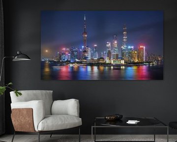 Shanghai skyline: Pudong van Maarten Mensink