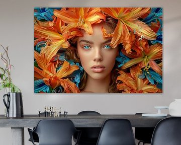 flowerpower vrouw van Egon Zitter