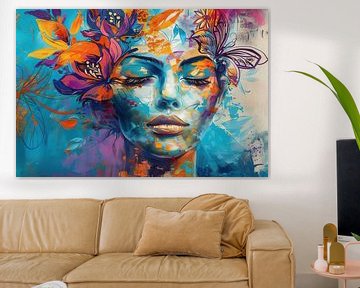 flowerpower vrouw van Egon Zitter