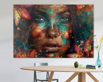 flowerpower vrouw van Egon Zitter