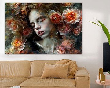 flowerpower vrouw van Egon Zitter