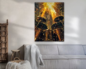 COOLE MUSIK KUNST Krachtig drumstel