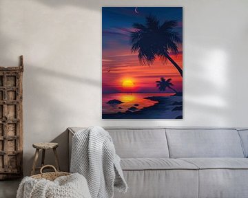 Zonsondergang van Lae