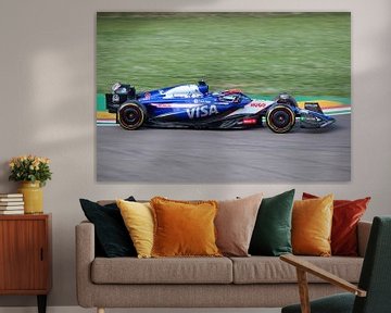 Daniel Ricciardo in zijn RB Racing Visa Cash app tijdens de Grand Prix van Imola 2024 van Jeremy Duvekot