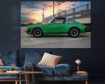 1974 Porsche 911 targa in emerald green metallicic by Jeremy Duvekot