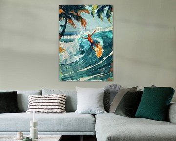 Dancing on a surfboard by Lae