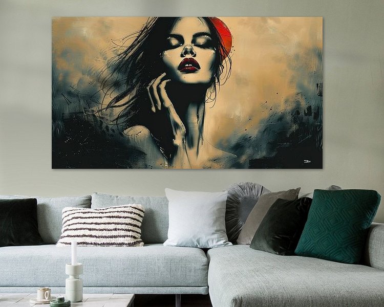 Voorbeeld van het werk in een kamer