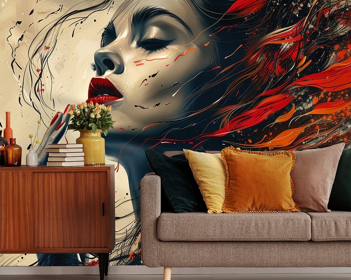 Voorbeeld van het werk in een kamer