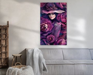 Purple Rose Mood II van Jacky