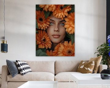 fantasy portrait woman with flowers by Egon Zitter
