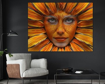 fantasy portrait woman with flowers by Egon Zitter
