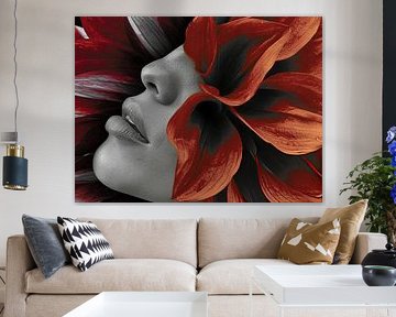 fantasy portrait woman with flowers by Egon Zitter