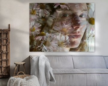 fantasy portrait with flowers