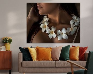 Fantasie Porträt Frau mit Blumen