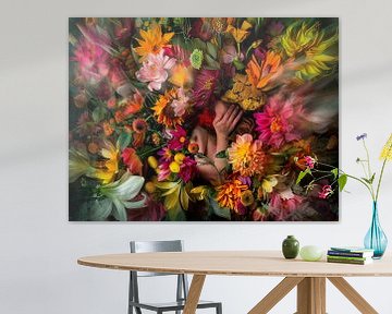 fantasy portrait woman with flowers by Egon Zitter