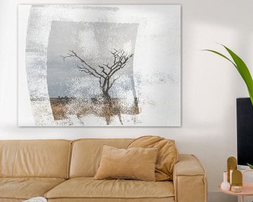 Boom in Afrika: Mixed Media kunstwerk in vintage look #2 van Imaginative