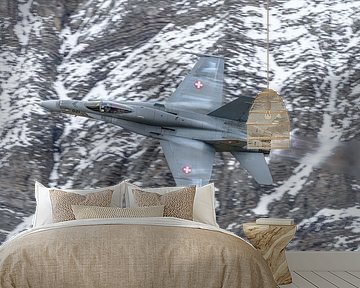 F/A-18 in action at Axalp Fliegerschiessen Airshow. by Jaap van den Berg