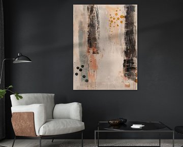 Modern abstract, aardetinten, Japandi stijl van Japandi Art Studio