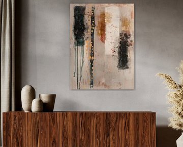 Modern abstract, earth tones, Japandi style by Japandi Art Studio