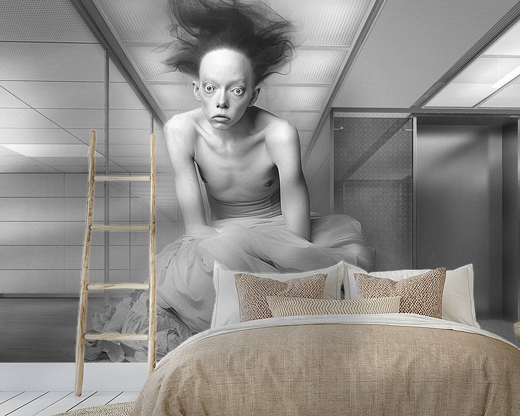 Voorbeeld van het werk in een kamer