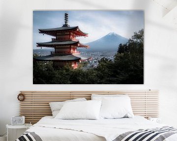 Pagoda view of Mount Fuji II by fromkevin