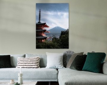 Pagode uitzicht op mount Fuji III van fromkevin