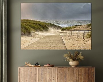 beach Julianadorp In a storm by eric van der eijk