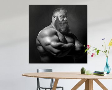Sterkman portret van BEARpictureart