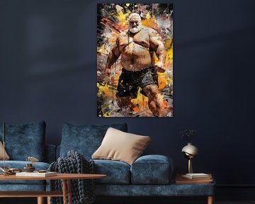 Strongman Pop Art van BEARpictureart