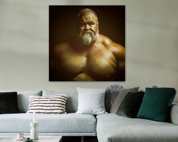 Sterkman portret van BEARpictureart