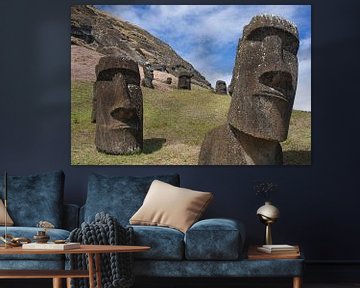 Moai op Paaseiland van Erwin Blekkenhorst
