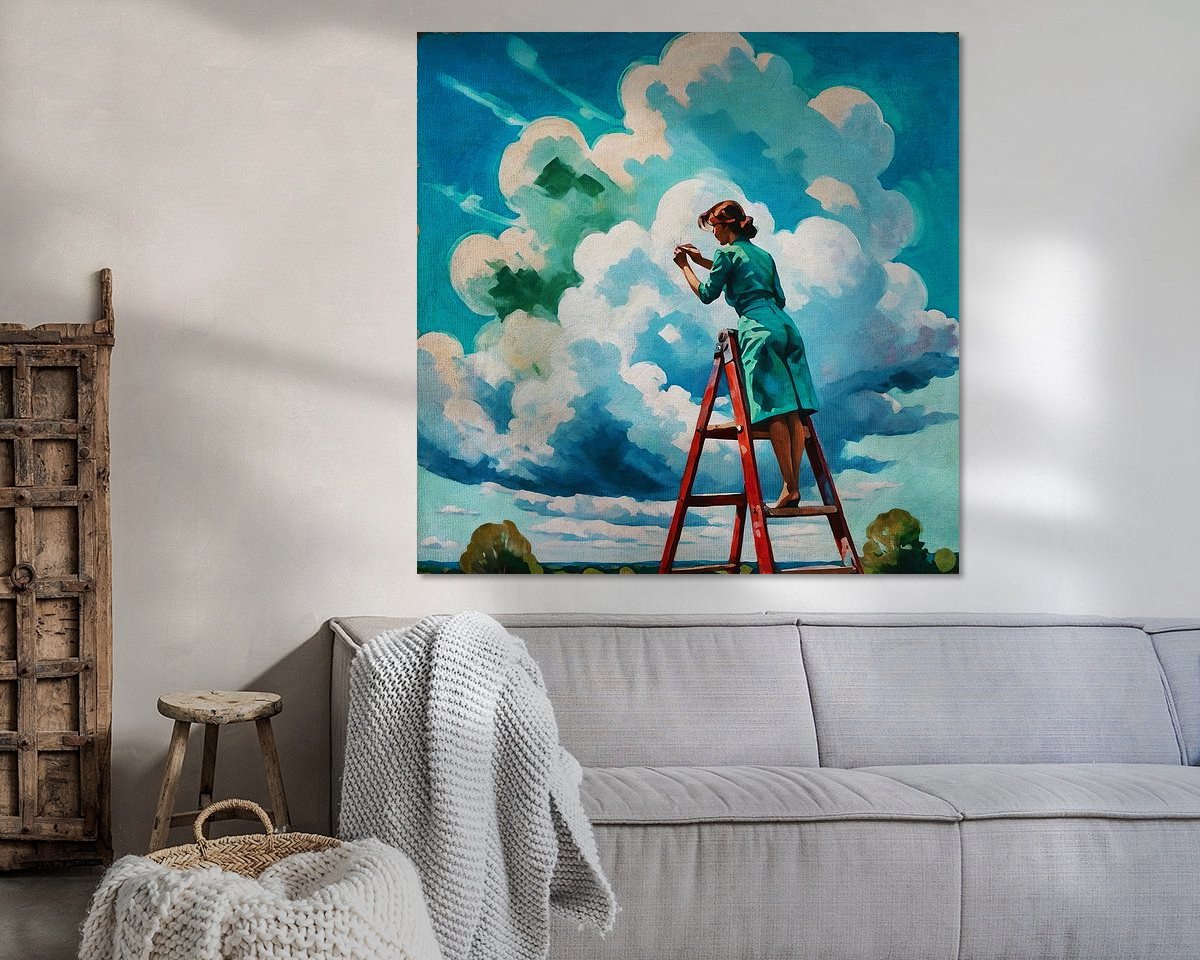 Voorbeeld van het werk in een kamer