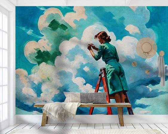 Voorbeeld van het werk in een kamer