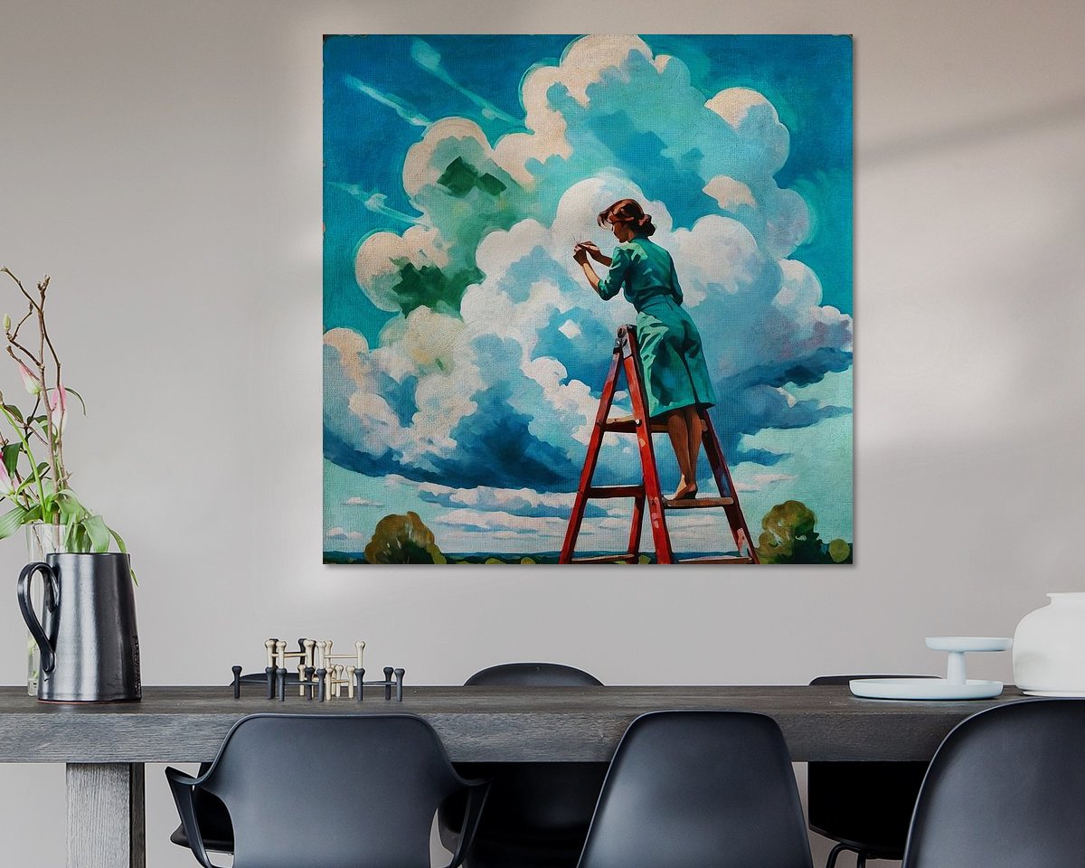 Voorbeeld van het werk in een kamer