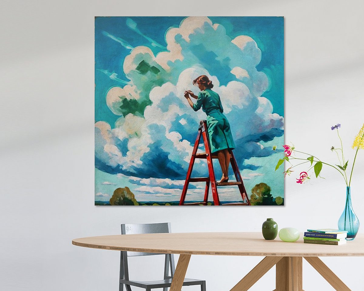 Voorbeeld van het werk in een kamer