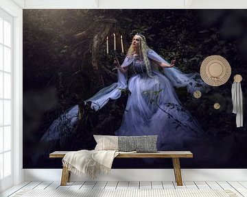 Magical light in the dark forest - Fine Art Fantasy by Studio byMarije