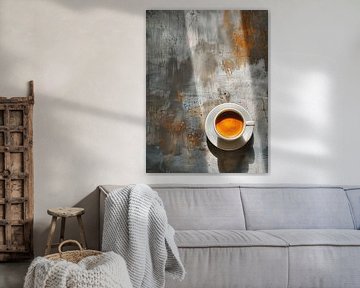 Espresso op Industriële Achtergrond met Oranje Accenten van Color Square