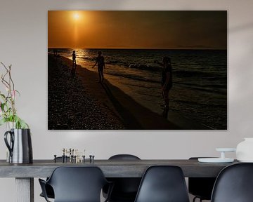Sunset on the beach of Ialysos